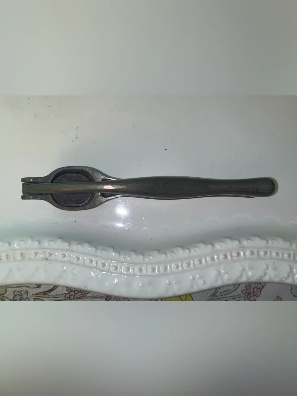 Italian cast aluminum garlic press